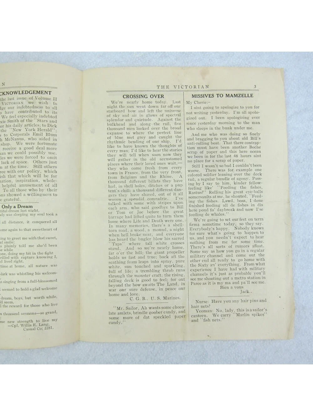 USS Kaiserin Auguste Victoria Shipboard Newspaper The Victorian WWI 17 July 1919